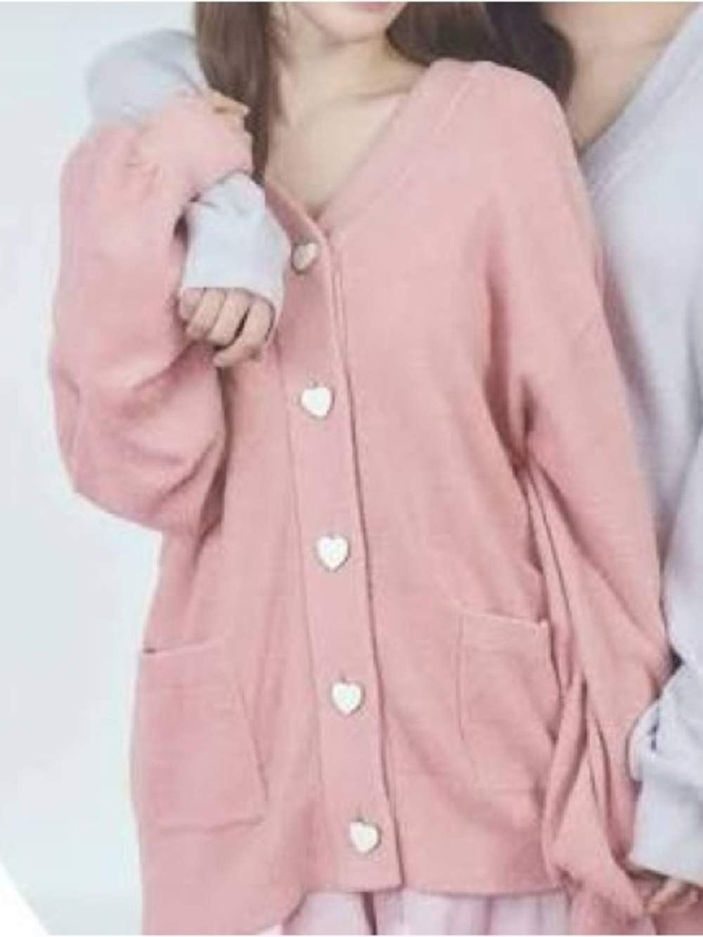 Gelato Pique x Le Sserafim Smoothie Heart Button Cardigan
